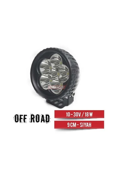 10v-30v Off-road Çalışma Lambası 18w (6 X 3W POWER LEDLİ) Yuvarlak