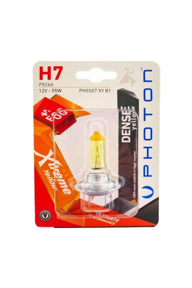 H7 12v 55w Xtreme Yellow (TEKLİ BLİSTER) Ph5507 Xy B1