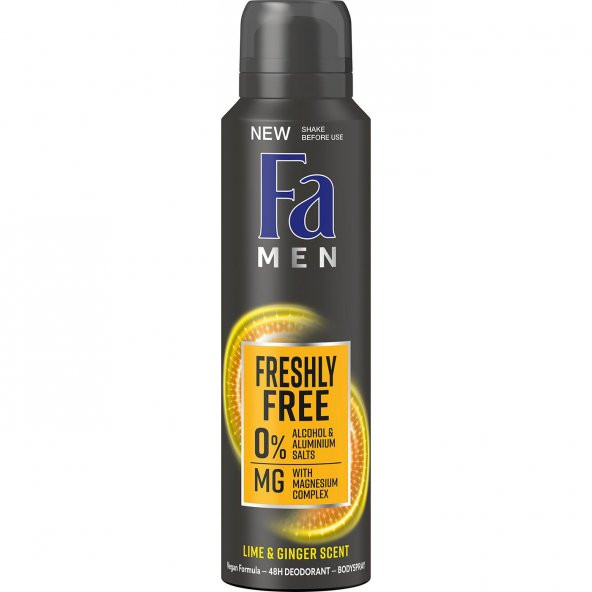 Fa Men Deodorant Freshly Free 150ml Lıme & Gınger