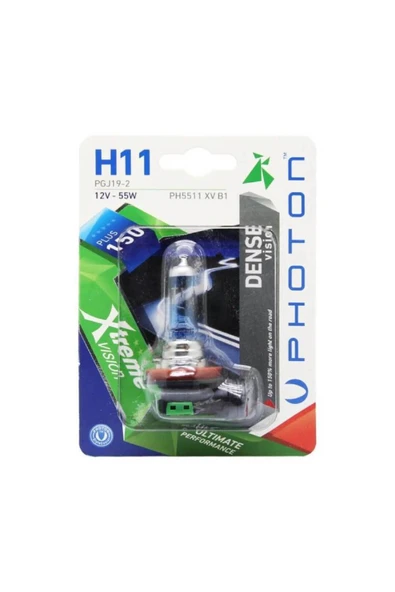 H11 12V 55W XTREME VISION +%150 FAZLA IŞIK (TEKLİ BLISTER)