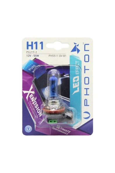 H11 12v 55w Xen Vision Blister (TEKLİ BLİSTER)
