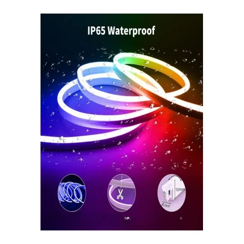 5m 16 Renk 4 Fonksiyonlu Esnek Şerit Neon Led - Resim 3