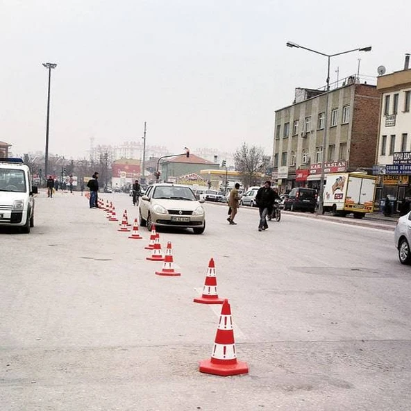 Eko Trafik Konisi Otopark Duba Trafik Konisi Ucuz Yol Uyarı Konisi 50 cm - 2