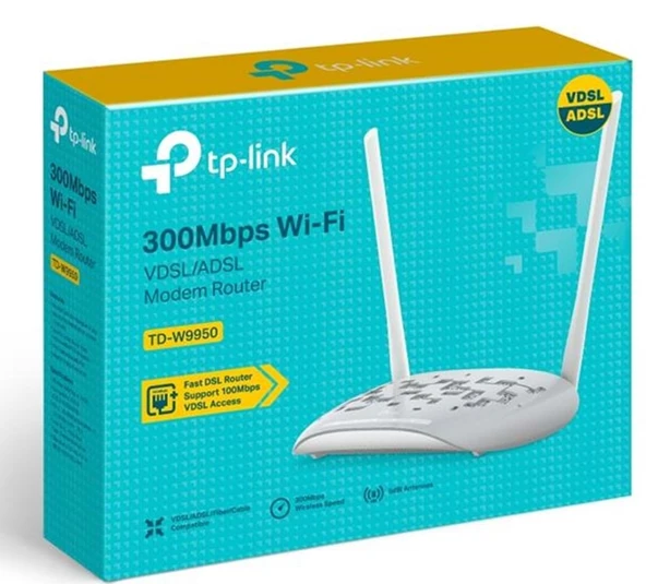 TP-LINK TD-W9950 300MBPS 4 PORT VDSL/ADSL WIFI MODEM ROUTER