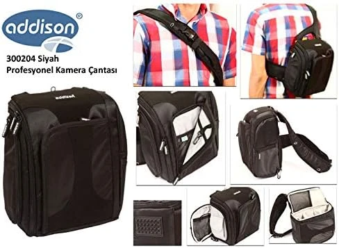 Addison 300204 Siyah Profesyonel Kamera Çantası - 5