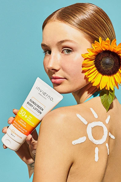 Invierno Barcelona LLC. +50 Spf Vucüt Güneş Kremi +50 Spf Sunscreen Body Lotıon - Resim 3