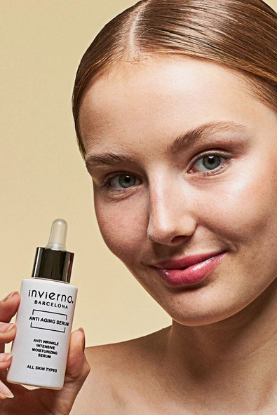 Invierno Barcelona LLC. Yaşlanma Kırışıklık Önlemeye Yardımcı Nemlendirici Anti Aging Serum Hyaluronik Asit Collagen 30ml - 3