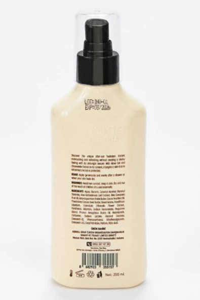 Invierno Barcelona LLC. Aloevera & Papatya Özlü Güneş Sonrası Yatıştırmaya Yardımcı Krem 200ml