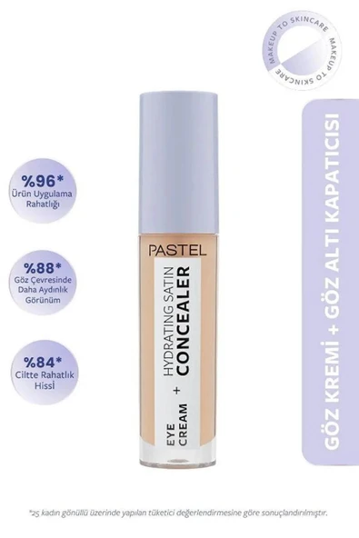 Pastel Eye Cream Hydrating Satin Concealer - Göz Kremi Göz Altı Kapatıcısı 63 Milkshake