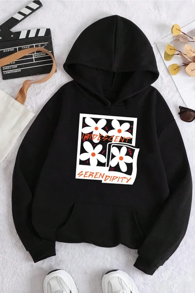 Iridescent Serendipity Baskılı Oversize Sweatshirt ürün görseli