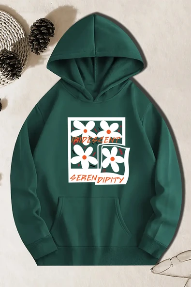 Iridescent Serendipity Baskılı Oversize Sweatshirt - Resim 3