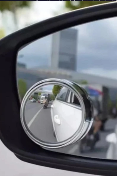 Yuvarlak Dönerli Oto Motosiklet Kör Nokta Aynası 2'li Krom BH-1003 - 2