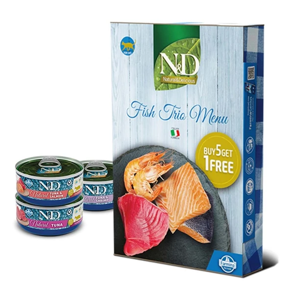 N&D Karides Somon Ton Konserve 6x70 Gr