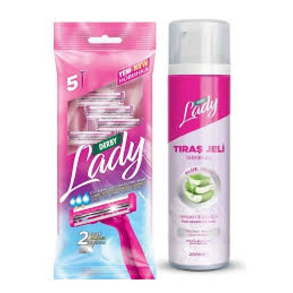 Derby Lady Permatik Poşet 5 Li+ Traş Jeli Avantaj Paket
