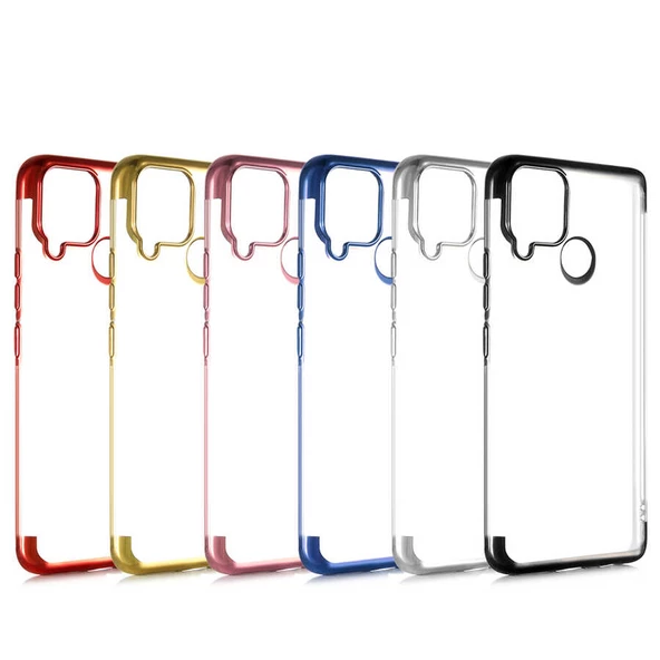 Realme C25 Kılıf Zore Dört Köşeli Lazer Silikon Kılıf - Resim 9