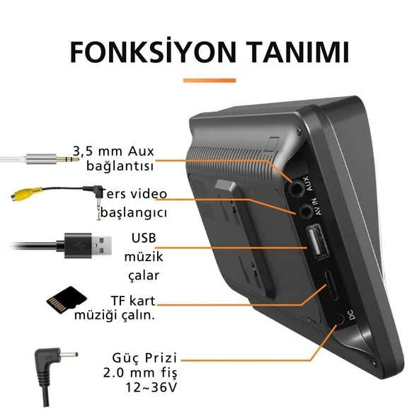 TechTic 7İnç CarPlay&Android Auto Kablosuz Tak Çalıştır Multimedya Taşınır Apple Carplay MirrorLink - 8