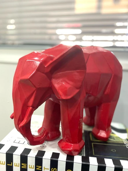 Dekoratif Kübik Fil Biblo - 3