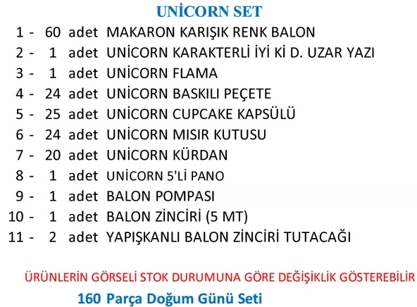 UNİCORN SET - Resim 3
