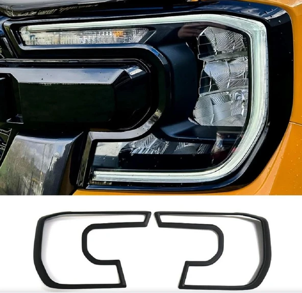 Ford Ranger T9 2023 + Far Çerçevesi Siyah