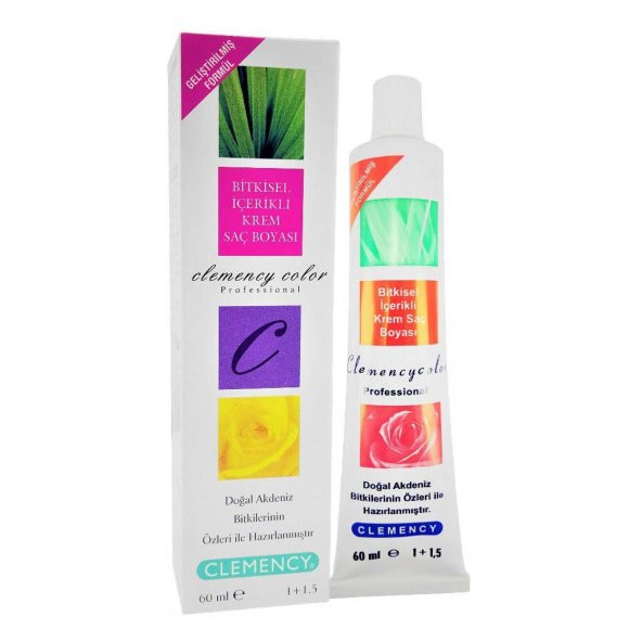 Clemency Bitkisel İçerikli Krem Tüp Saç Boyası 60ml  6.00 Koyu Yoğun Kumral ürün görseli 1