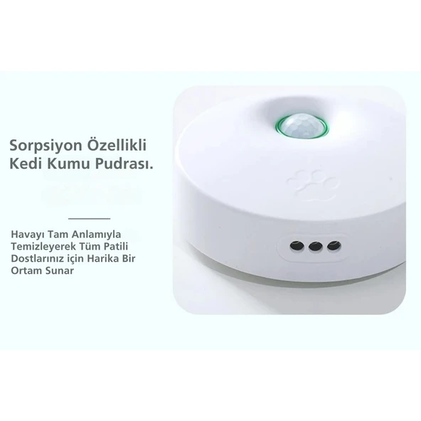 TechTic Kedi Tuvaleti İçin Akıllı Pet Koku Giderici Biyosensörlü Hava Temizleme Sistemi - 6