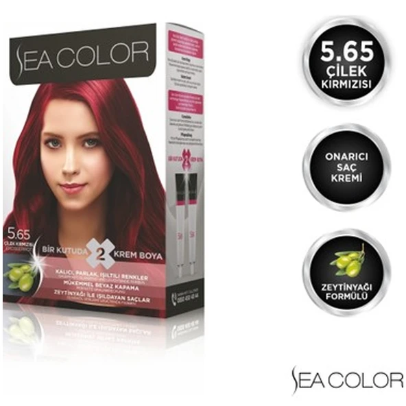 SEA COLOR 5 65 Çilek Kırmızısı Set Boya - 3