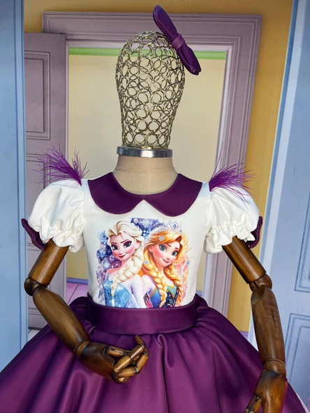 Elsa Kostümü, Frozen Elsa Elbisesi, Doğum Günü Prenses Elbisesi - 8