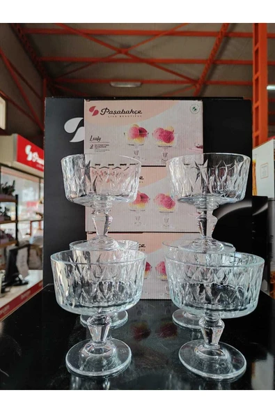 Paşabahçe leafy dondurmalık 6 lı çok amaçlı sunum kasesi - 2