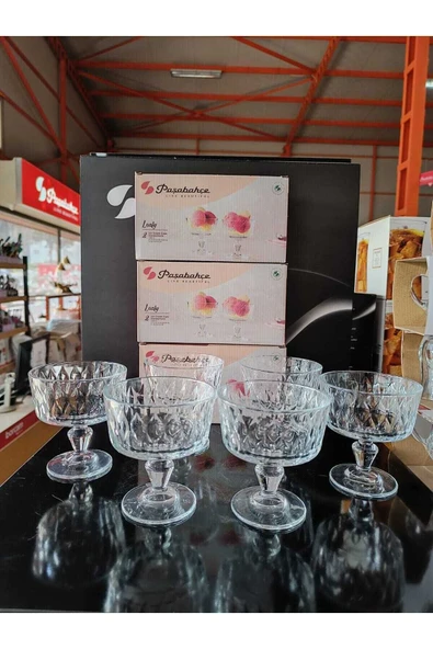 Paşabahçe leafy dondurmalık 6 lı çok amaçlı sunum kasesi