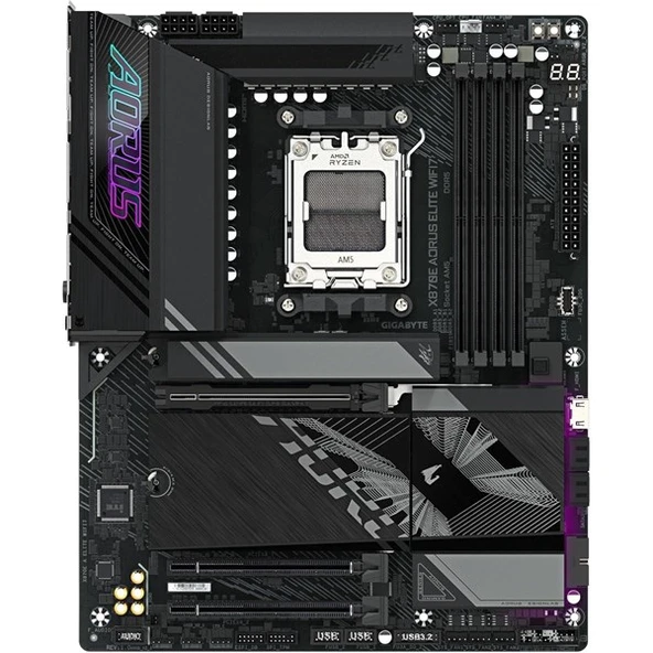 GIGABYTE X870 AORUS ELITE WIFI-7 DDR5 HDMI DP PCIe 16X v5.0 AM5 ATX - 2
