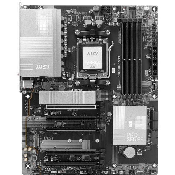 MSI PRO B840-P WIFI7 DDR5 HDMI USBC PCIE 4.0 AM5 ATX - 2