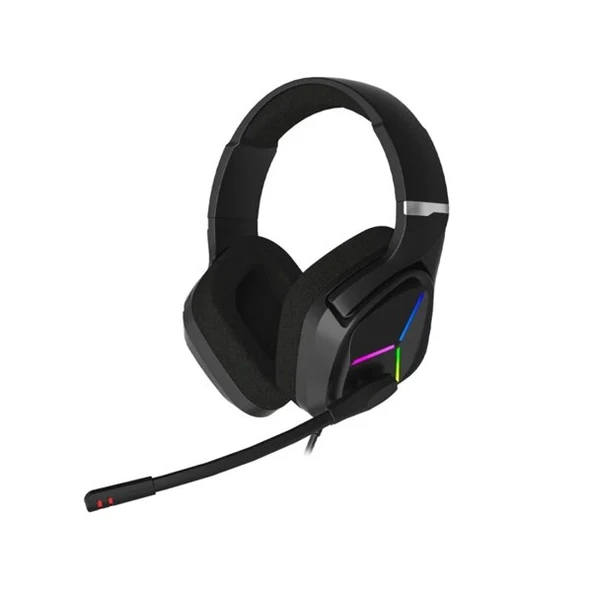 LENOVO LECOO HT406 Stereo USB 3.5mm Jack RGB Led Aydınlatma Siyah Gaming Mikrofonlu Kulaklık - 4