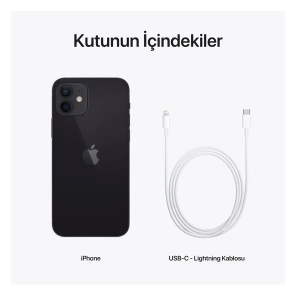 Apple iPhone 12 64 GB (Apple Türkiye Garantili) Siyah - 8