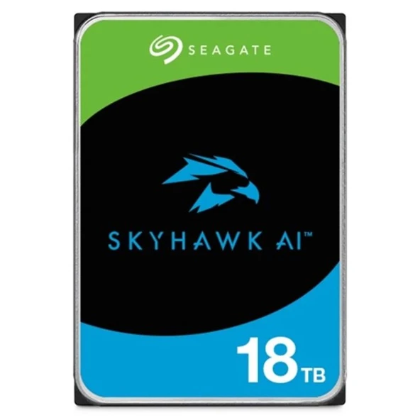 SEAGATE 3.5" 18TB SKYHAWK AI ST18000VE002 7200 RPM 256MB SATA-3 Güvenlik Diski ürün görseli