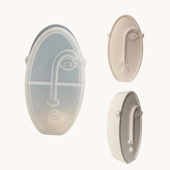 SİLİKON KALIP UZUN YÜZ FİGÜR MUM TAŞ TOZU EPOKSİ İTHAL - Resim 2