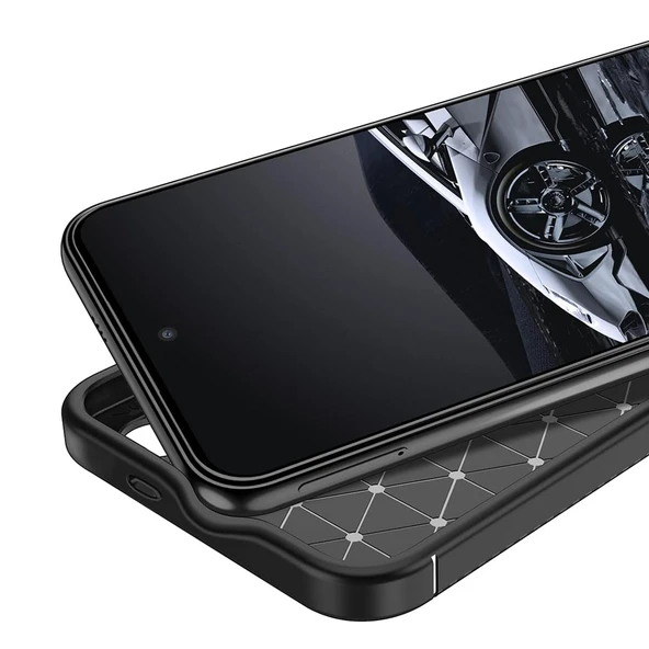 Samsung Galaxy S25 Kılıf Focus Carbon Silikon Kapak - 7