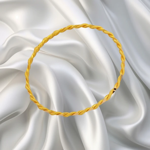 22 Ayar İkili Burma Bilezik 15 Gr - 2