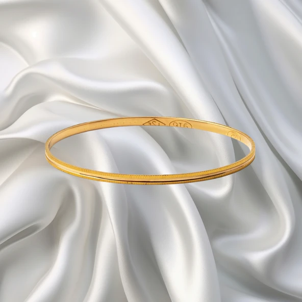 22 Ayar Oluklu Ajda Bilezik - 2