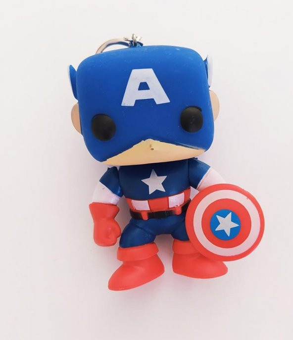 Captain America Avengers Marvel Funko Pop Figür Anahtarlık Çanta Süsü 9 cm