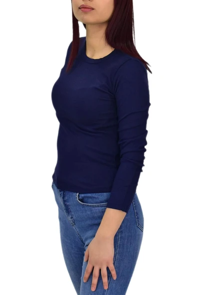 Kadın Uzun Kol  Fitilli Body Tişört  BGL-ST04231 - Resim 8