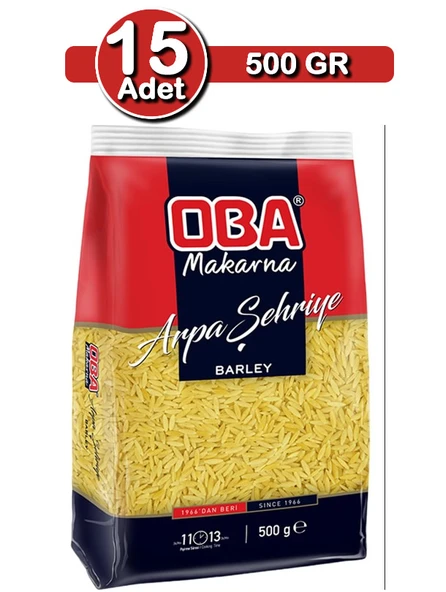 Oba Arpa Şehriye 500 g x 15 Adet | Kalabalık Sofra Paketi - 1