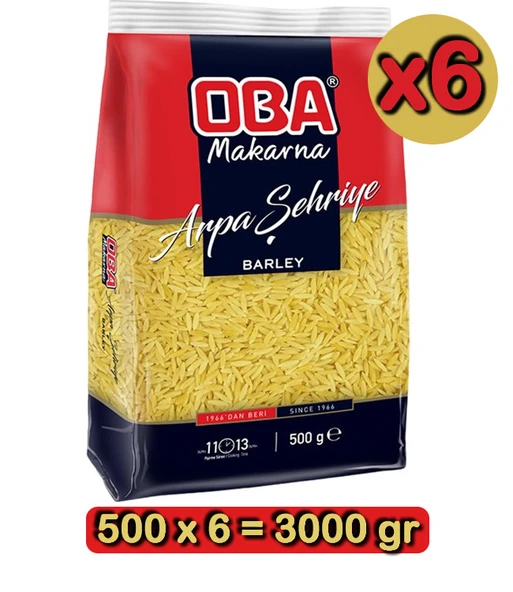 Oba Makarna Arpa Şehriye 500grX6 Adet