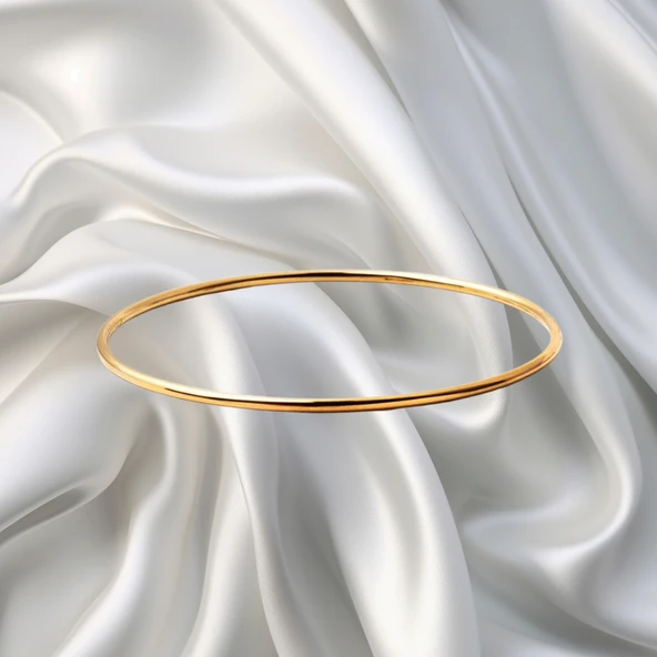 22 Ayar Parlak Düz Ajda Bilezik - 2