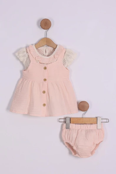Kız Bebek Askılı Dandel Bady Külotlü 6/18 Ay Elbise