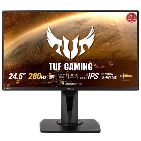 ASUS TUF GAMING VG259QM 24.5 HDR GAMING IPS FREESYNC VE G-SYNC UY