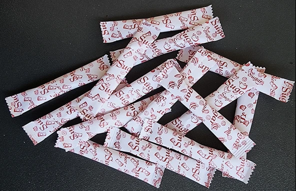 Self Stick Şeker Tek Kullanımlık Toz Şeker Kırmızı Baskılı 3 gr.x 250 Adet - 3