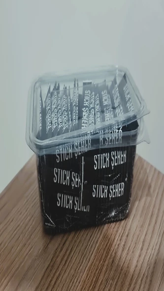 Self Stick Şeker Tek Kullanımlık Toz Şeker Siyah Kuşe 3 gr.x 200 Adet - 3