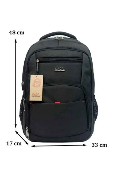 Dada 03 Laptop Bölmeli 17,3 inç Su Geçirmez Kumaş Günlük Okul Sırt Çantası - 11
