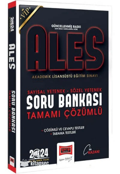 2024 ALES Vip Sayısal-Sözel Yetenek Tamamı Çözümlü Soru Bankası Yargı Yayınları