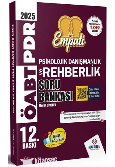 2025 AGS ÖABT Empati Psikolojik Danışmanlık ve Rehberlik Çözümlü Soru Bankası Kurul Yayıncılık